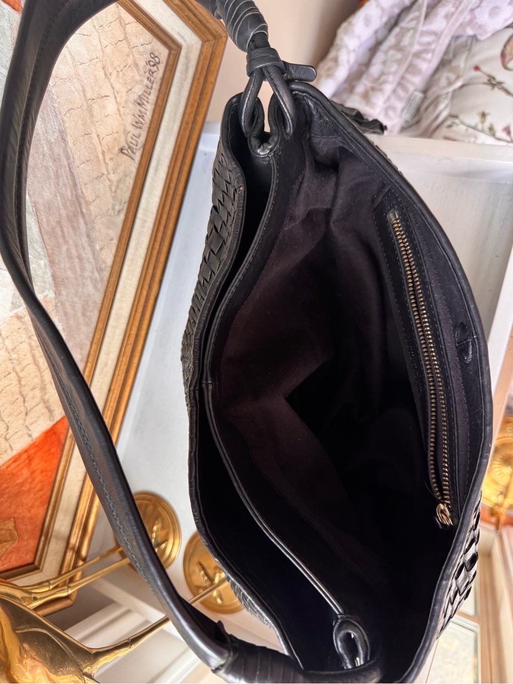 Massimo Dutti braided π― leather with Tassel and Studs Timeless luxury Chic Boho - Picture 8 of 13